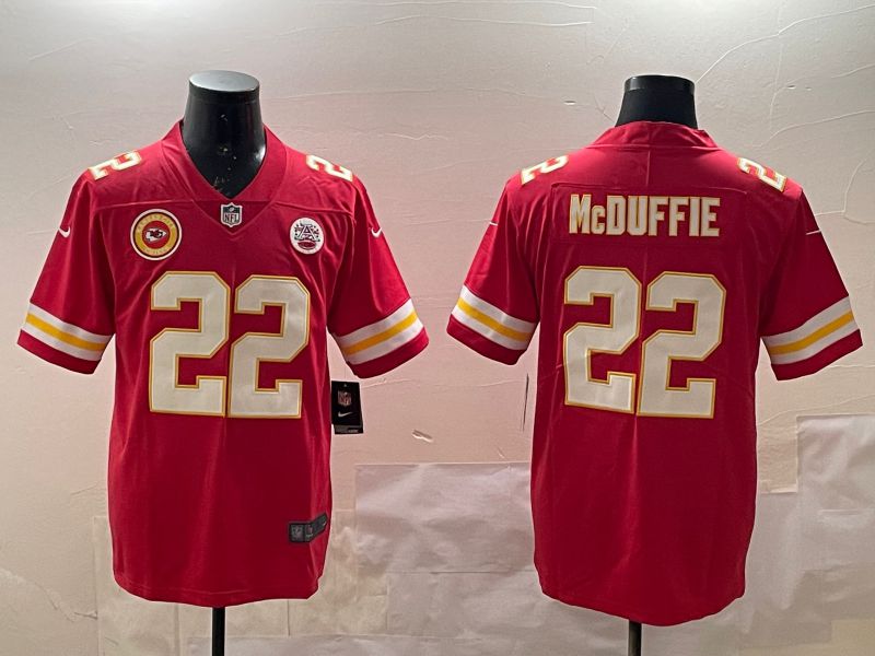 Men Kansas City Chiefs #22 Mcduffie Red Second generations 2025 Nike Limited NFL Jersey style 6